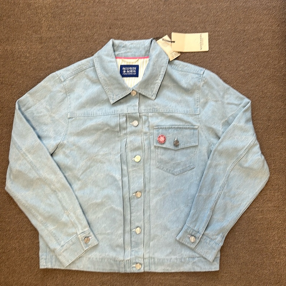 scotch & Soda Amsterdam jean jacket in size small in blue new with tags